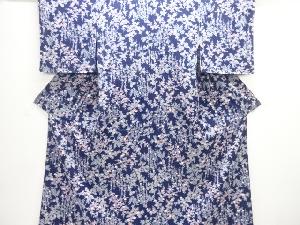 未使用品　草花模様小紋着物